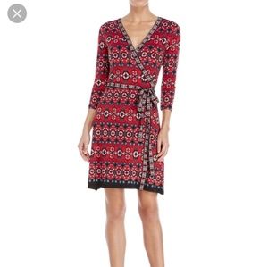 Vibrant Red Wrap Dress